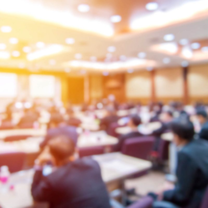 Pogled iz publike na konferencijsku prezentaciju